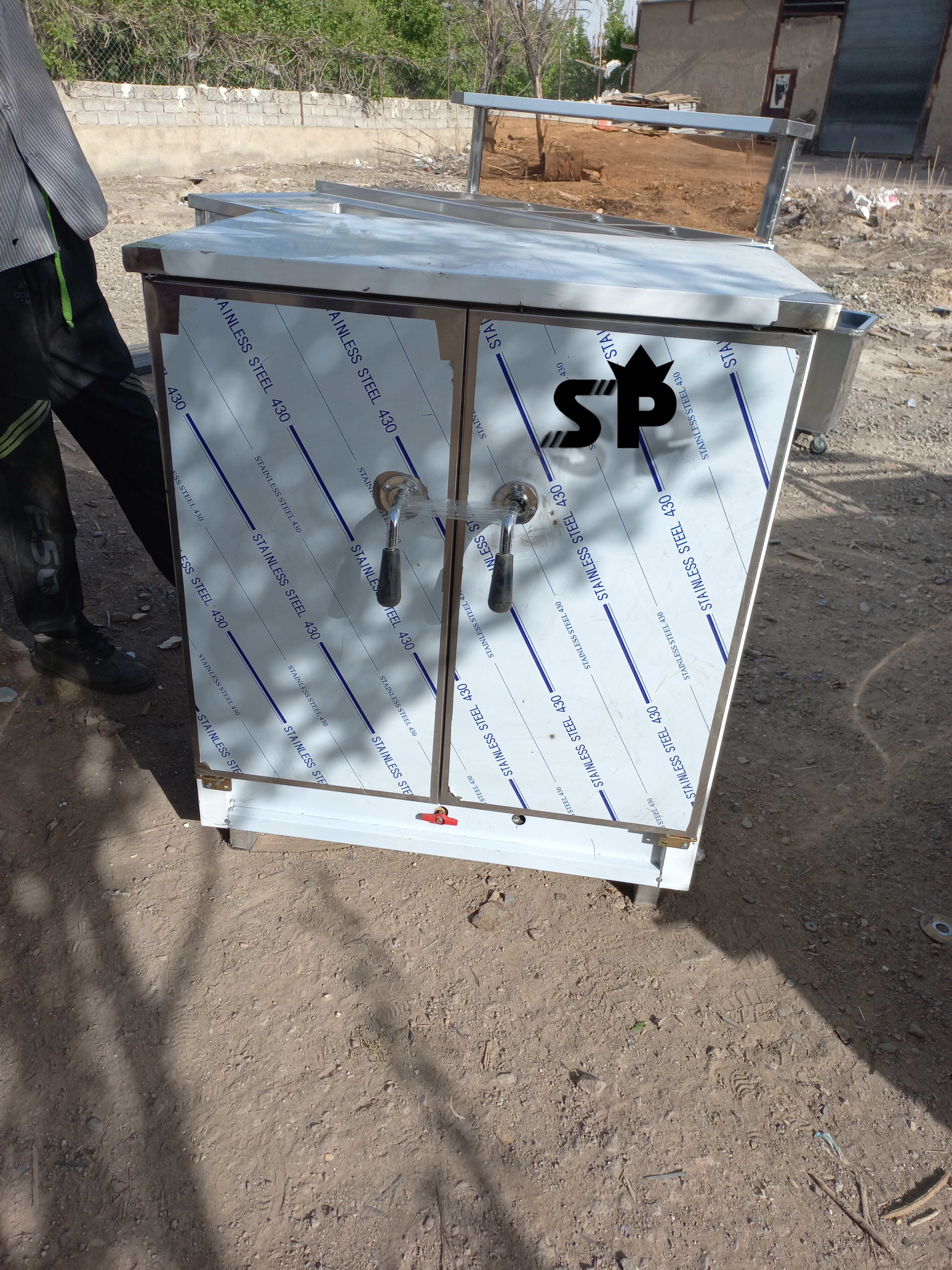 گرمخانه غذای دو درب استیل پیشرو